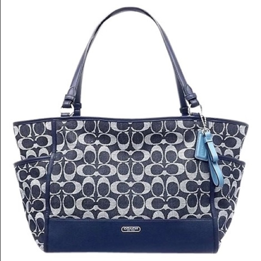 Coach navy tote